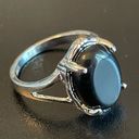 Onyx Black  stone S925 silver ring size 7 Photo 1