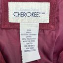 Cherokee  Women’s 22W Plus Size Red Suede Leather Jacket Coat Zip Front ^ EUC Photo 4