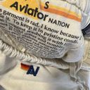 Aviator Nation  Sz S 5 Stripe Sweatpants Vintage White Grey Stripe Pants Photo 7