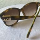 Coach : Brown Tortoise Cortney (L023) Brown/Lime Green Sunglasses-marks on lenses Photo 3