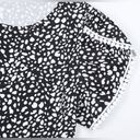 Petal NEW  Black & White Leopard Print  Lace Trim Short  Sleeve Blouse Size 2XL Photo 7