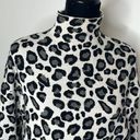 Tahari  size Large Mock neck knit sweater in Leopard Print Photo 2