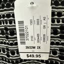 cj banks  Black White Eyelet Top Aztec Style Print Size 2X New With Tags Photo 3