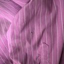 Krass&co NY &  3/4 Sleeves Button Front Striped Purple Shirt Women's Size Large Office Photo 9