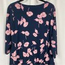 J.Jill  Blue&Pink Floral Pocket Front Shift Dress Sz.L Photo 9