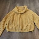 Moon & Madison cropped cowlneck knit sweater mustard yellow women’s sz Medium Photo 10