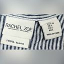 Rachel Zoe Women’s Striped 100% Linen Button Down Tie Front Tank Top Size L Photo 1