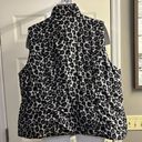 Lane Bryant  Black Animal Print Reversible Sleeveless Mock Neck Puff Vest- 22-24 Photo 12