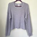 Hippie Rose  Lavender Purple Round Neck SOFT Cozy Sweater ~ Shorter Crop ~ Size L Photo 0