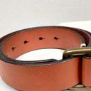 Gap  Leather Belt Fold Over Pin Design No Prong Brass Buckle Caramel Color Size M Photo 0