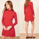 Reformation  Sammi Ribbed Mock Neck Mini Dress XL Photo 3