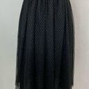 ZARA Glitter Polka Dot Tulle Knee Length Skirt Black Gold Size Small 7736/420 Photo 9