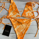 Naked Wardrobe NWT  Bikini Set in Orange Swirl Photo 4