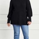 Hill House  Sylvia Silvia Black Knit Puff Sleeve Sweater Wool Large Photo 0