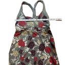 Patagonia  Morning Glory Gray Floral Print Strappy Cross Back Shelf Bra Dress S Photo 5