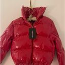 Pretty Little Thing  NWT cropped red zip up jacket size US 0 Photo 3