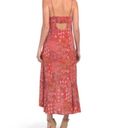 Abel the label NWT  Tangerine Red Lola Floral Button Ruffle Hem High Low Dress Photo 2