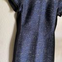 Madewell  Shimmerweave Blue Metallic Tee Tweed Dress Size 0 New! Photo 4