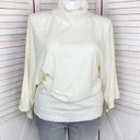 BCBGMAXAZRIA  Kimono Sleeve Cowl Neck Sweater Cream XL Photo 0