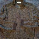 St. John Sport Knit Jacket Small Womens Boucle Full Zip Denim Accents Black Photo 1