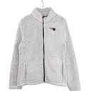 NFL  New England Patriots Gray Sherpa Full Zip Teddy Jacket Large Photo 0