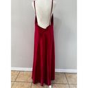 Vanity Fair Vintage  Long Nightgown Red Lace Shiny Satin USA Slip Gown Size large Photo 10