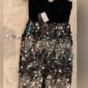 Dress the Population NWT ANTHROPOLOGIE  Robin Sliver & Black dress sz XXL Photo 5