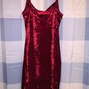 Zaful Cowl Front Velvet Mini Dress - Red Wine Photo 3