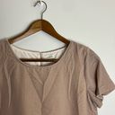 J.Crew  Light Blush Pink Warm Pebble Velvet Short Sleeve Blouse Photo 5