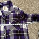 Arizona Jeans 🦋 Arizona Jean Company Purple Flannel Boyfriend Fit Button Down XXL Photo 4