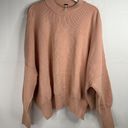 Free People  Sz S Easy Street Tunic Sweater Oversized Slouchy Pink Long Sleeve Photo 2