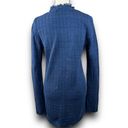 CAbi Duchess Longline Cardigan Sweater Blue Multicolor Flecks Frayed Edge Medium Photo 5