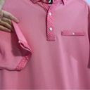 FootJoy  Pink Golf Polo Polkadot Short Sleeve Button Collar Size Medium Photo 2
