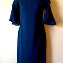 Laundry by Shelli Segal  Navy Blue Off Shoulder Dress Sz 0 Photo 0