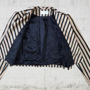 Vintage Raul Blanco 80s Gold Black Striped Crop Open Front Womens Blazer Size 12 Photo 3