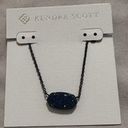 Kendra Scott Navy Gunmetal Elisa Necklace in Blue Drusy Photo 0