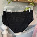 Catalina Swimsuit Bikini Bottoms New Black Size 16W Womens 1X  Solid Crochet Lace Photo 2