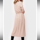 Gibson  Look Cozy Fleece Long Belted Cardigan Almond Tan Beige Nude Size Small Photo 1