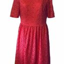 Jessica Simpson  coral lace fit n flare mini dress Photo 0