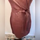 BCBG MAXAZRIA NWT Layla Asymmetrical Faux Leather Faux Wrap Belted Dress Size S Photo 2