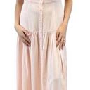 Yumi Kim NEW  Womens S Spring Fling Maxi Dress Cameo Pink Tiered Off Shoulder Photo 0