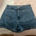 Mango Medium Wash Denim Shorts Photo 0