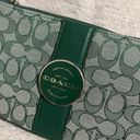 Coach  C8306 Lonnie Baguette In Signature Jacquard & Leather Green Photo 4