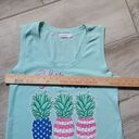 Simply Southern  Bless Your Heart USA Pineapple High/Low Tank Top Photo 5