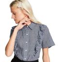 Sandy Liang 💕 x TARGET💕 Short Sleeve Ruffle Blouse ~ Gingham Print Medium Photo 0