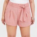 Torrid  Tie Front Waist Pink Dot Shorts 12 barbiecore Barbie Photo 0