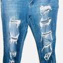 KanCan USA KanCan Light Wash High Rise Distressed Frayed Hem Ankle Skinny Jeans Photo 4