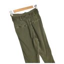 Treasure & Bond New  Pants Womens Size 0 Paper Bag Waist Cuffed Olive Green Photo 6