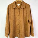 Christopher & Banks Dark Caramel Corduroy Button Up Shacket size XL Photo 0