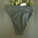 Aerie  Ribbed Green High Cut Bikini Bottoms NWT Photo 1